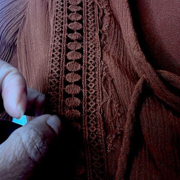 Vintage Y2K Flare Sleeve Top Women Small Whimsigoth Witchy Fairy Grunge Bell 90s - Picture 11 of 11